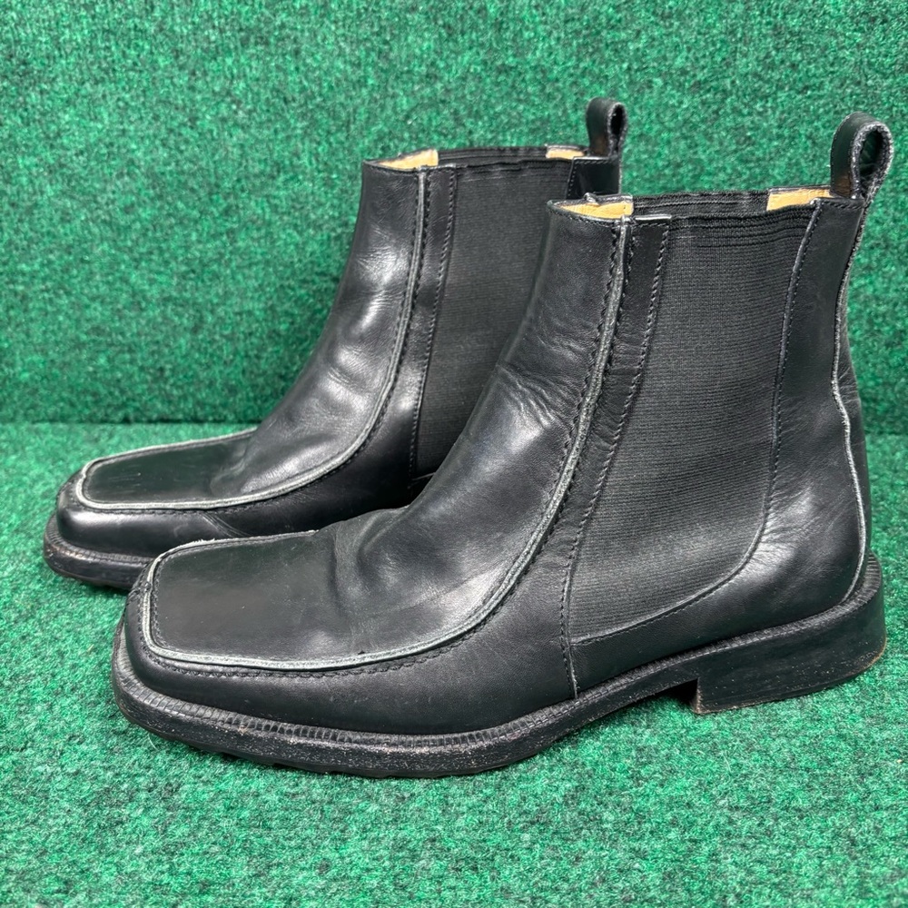 Gianni Versace Womens Shoe Black Patent Leather Square Toe Vintage Size 9 (39.5) - Picture 3 of 6
